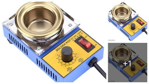 Solder Pot, 150W 110V, 50mm Soldering Bath Titanium Plate, Capacity 500g 200-450°c, for Welding and Soldering Bath