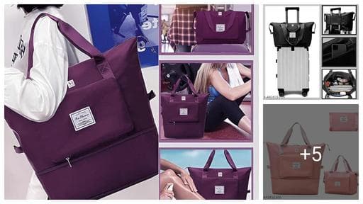 NFI essentials 41 Litres Travel Bag For Women & Men Expandable Duffle Bags for Luggage, Foldable Travelling Vanity Multipurpose Hand Bag for Ladies Lightweight