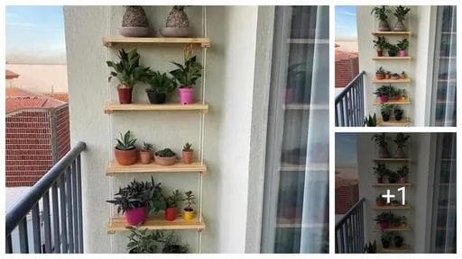 Macrame Wall Hanging Shelf, Pine Wood Wall Shelve Handmade Decor, 1 Tier Floating Shelf for Photo Frames, Small Plants, Boho Home Decor for Bedroom, Living Room, Bathroom Beige