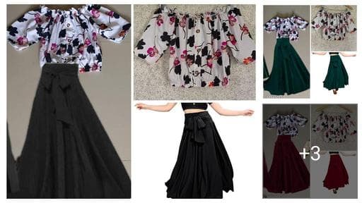 Stylish Fashionable Women Ethnic Skirts and Tops