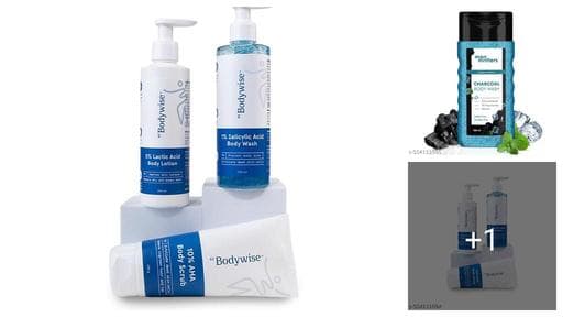 Be Bodywise Strawberry Skin Pack (3 Products Kit - 650ml) | Bodywash + Scrub + Lotion