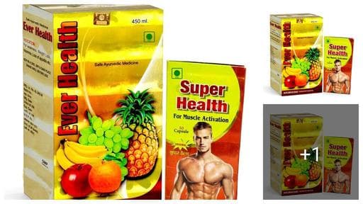 Ever Health Tonic & Super Health Capsule For Family Good Health Wellness (Pack of 2, 450 ml, 50 ml)