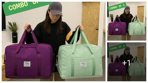 Foldable Travel Duffel Bag Large Capacity Folding Lightweight Waterproof Carry Luggage Fashion Bag