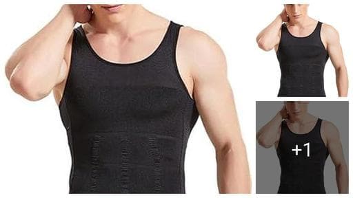 Elixity Tummy Tucker Vest for Men Tummy Control Undershirt Abs Abdomen Slim Stretchable Compression Tank Top, Slimming Body Shaper for Gym, Yoga Workout White