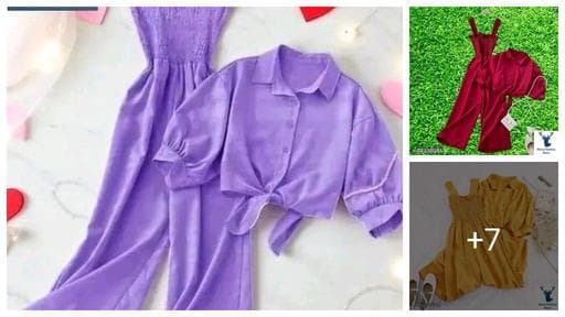 Fashionable Stylish Unique Top & Bottom Set