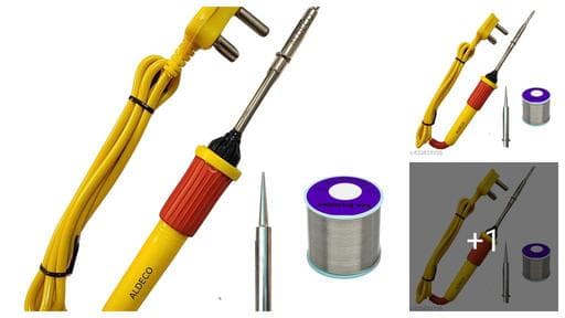 ALDECO (set of 3) Multipurpose 25W Soldering Iron Kit with Soldering Wire for Electronic Components Repair (solder machine, solder iron, solding iron, soldering machine solding kit)