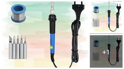 Atrocitus Premium 60Watt Soldering Iron Temperature Controlled with 5 Interchangeable Bits( Soldering Iron/ Soldering Machine/ Soldering Kit/ Welding Kit/ Welding Machine)