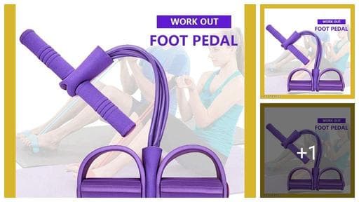 KESNOMA IN 1 PC 4-Tube Yoga Pedal Pull Reducer Puller Resistance Band, Crossfit Exercise Fitness Tummy Body Building Equipment (MULTICOLOR)