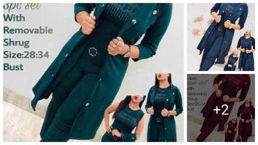 Women Three Piece set Shrug set For Women