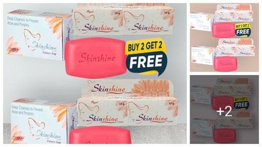 New leanses to prevent acne and pimple fairness shineskin face cream pack of 2 With SKIN SHINE SOAP 2PCS COMBOPippal