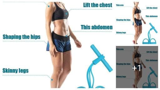 Pull Reducer Yoga Pedal Puller Resistance 4band Tummy Trimmer Training Bands Exercise, Body Building Training Band Men and Women