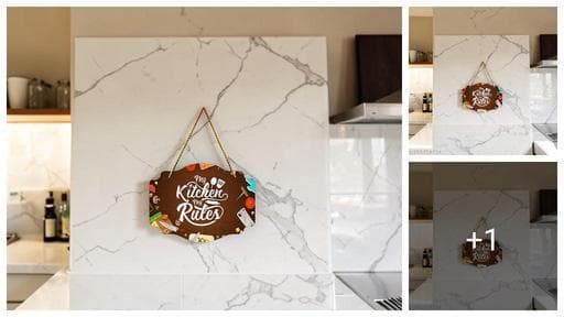 My Kitchen My Rules Wall Hanging | Kitchen Quote Wall Decor | Wooden Kitchen Hanging Board for Home, Restaurant & Café Decoration