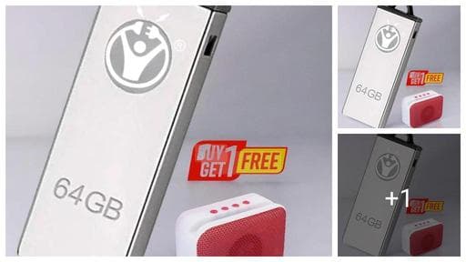 64GB Pendrive USB 2.0 /Bluetooth Speaker FREE