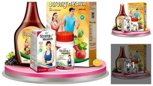 STRONG HEALTH CAPSULE & STRONG HEALTH TONIC Improve Weight & Health ( PACK OF 2 )