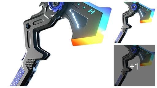 Foldable 2-in-1 Battle Axe & Knife Toy with Sound and Flashing LED Light for Kids Boys Action Roleplay Warrior Gear with Charging Cable and High Battery