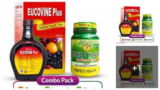 EUCOVINE Plus & PERFECT HEALTH CAPSULES - Complete Wellness Pack (PACK OF 2)