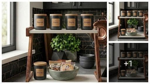 2-Tier Wooden Spice Rack Organizer, kitchen stand, kitchen rack organizer, kitchen organizer