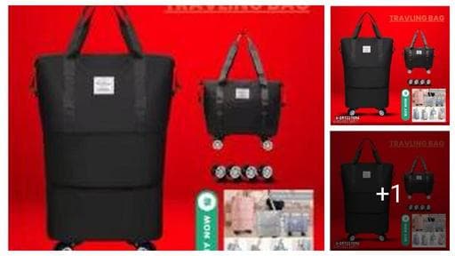 Rolling Duffle Bag with Wheels, Expandable Foldable Duffle Bag with Wheels and Handle for Travel, Rolling Luggage Bag Carry on Duffel Bag, Wheeled Travel Duffle Bag, Large Weekend Bag