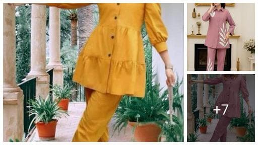 Fashionable Stylish Unique Top & Bottom Set