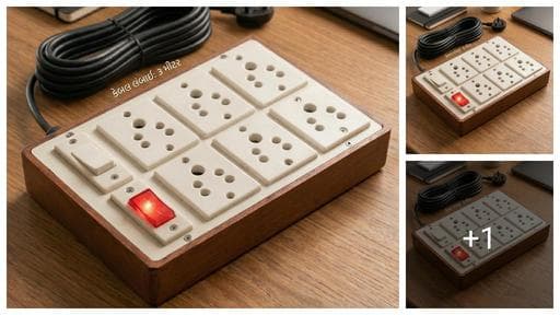 Cordnet Premium Extension Board With Six Socket d One Switch One IndicateWith 3 Meter Wire