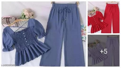 Trendy Fabulous Women Top & Plazo