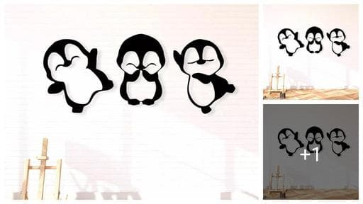 Cute Penguins wall art/Wall decor/home decor/ kidsroom