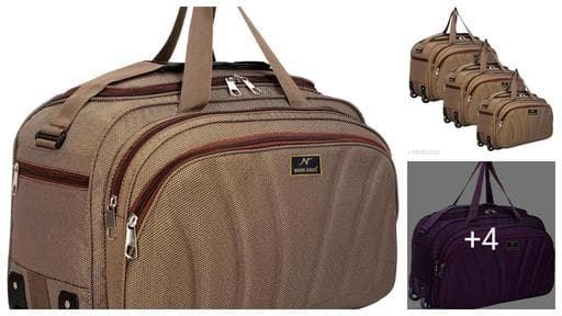 60 L Strolley Duffel Bag - Unisex Polyester Medium Size Travel Weekender Duffle Bag for Men & Women