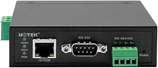 UOTEK RS232 to 100M Ethernet Device Server RS85 RS422 TCPIP 10/100M TCP/IP to 1 Port RS-232/485/422 Serial Device Server UT-6801A(DIN-Rail Mounted)