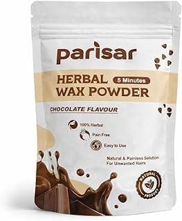 Parisar Wax Powder for Women & Men - Chocolate Flavour Hair Removal Powder | Instant, Painless, No Harmful Chemicals, No Irritation Herbal Wax Powder | Face, Hands, Legs, Underarms, Bikini Area 100 Gm